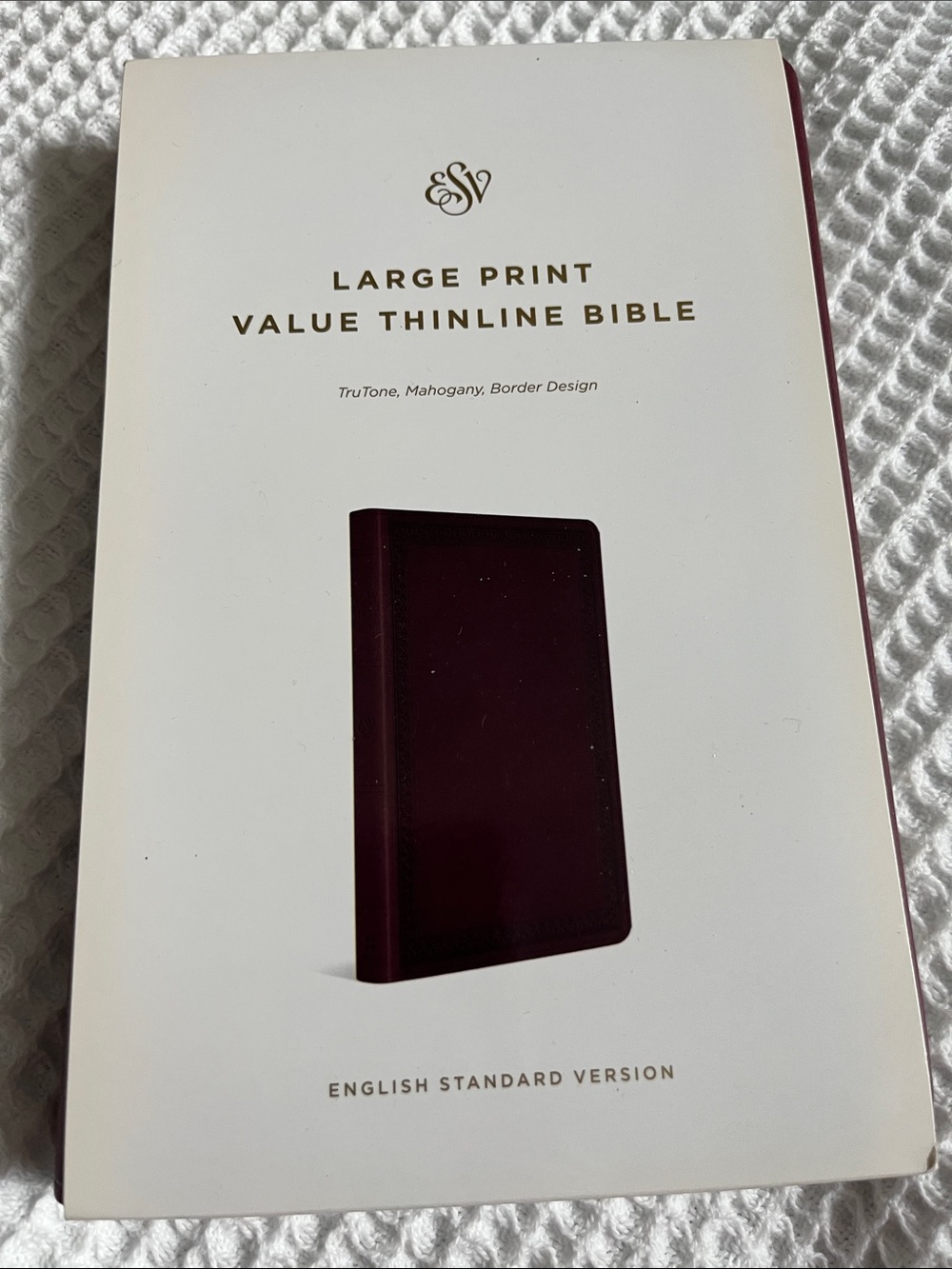 ESV Large Print Value Thinline Bible - Mahoganyr New